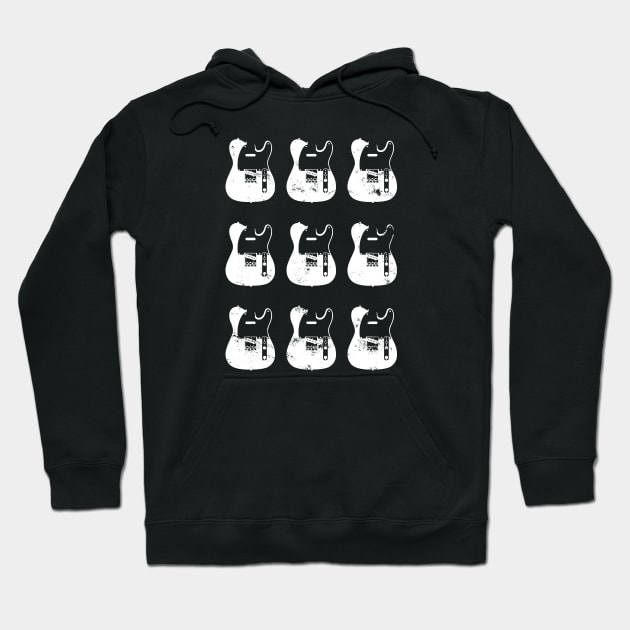 T-Style Electric Guitar Bodies Dark Theme Hoodie by nightsworthy